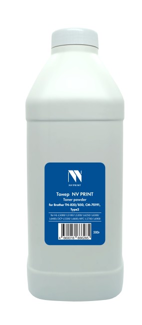 Тонер NVP для Brother TN820/850 Type2 (0,5 кг, Comet) OEM&Compatible (TN-3430, TN-3480, TN-3512, TN-3520)  для HL-L5000, L5100, L5200, L6250, L6300, L6400; DCP-L5500, L6600; MFC-L5700, L5750, L6800, L6900 совместимый