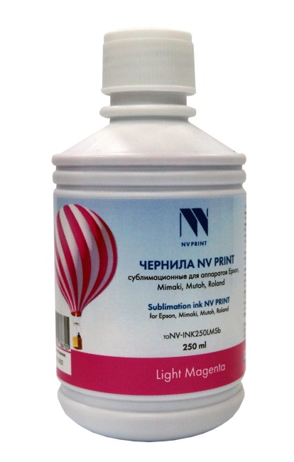 Чернила NV PRINT сублимационные NV-INK250LMSb для аппаратов Epson, Mimaki, Mutoh, Roland (250ml) Light Magenta