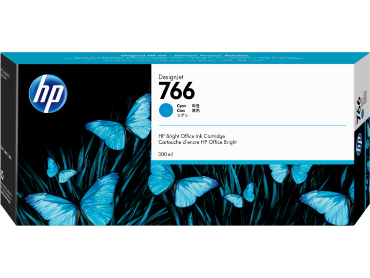 Картридж Cartridge HP 766 для HP DesignJet XL 3600 MFP, 300 мл, голубой