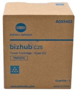 Konica minolta тонер-картридж tnp-27c голубой для bizhub c25 6 000 стр.