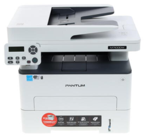 Pantum M7100DW, P/C/S, Mono laser, А4, 33 ppm (max 60000 p/mon), 525 MHz, 1200x1200 dpi, 256 MB RAM, PCL/PS, Duplex, ADF50, paper tray 250 pages, USB, LAN, WiFi, start. cartridge 1500 pages