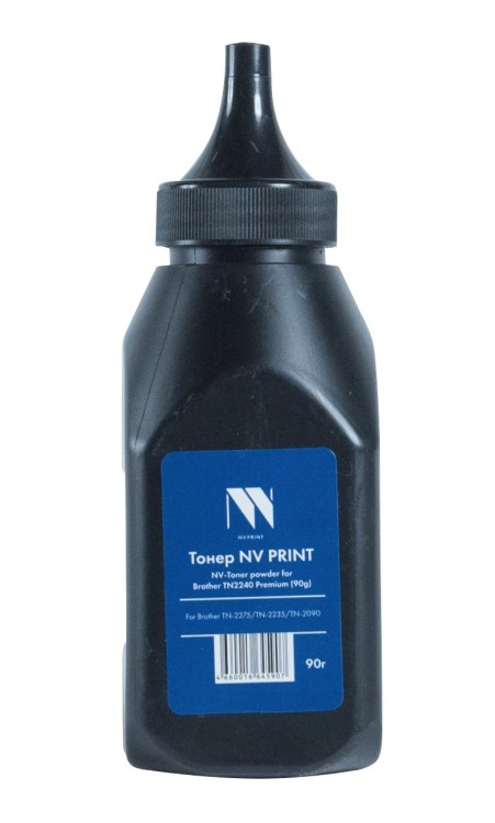 Тонер NVP для Brother TN2240 Premium (TN-1075, 2090, 2235, 2275, 2335, 2375) (90г) для  HL-1110, 1112, 1210WR, 1212WR, 2132, 2240, 2250, 2270; HL-L2300, L2340, L2360, L2365, L2380; DCP-1510R, 1512R, 1610WR, 1612WR, 7057, 7060, 7065,  7070; DCP-L2500, L252