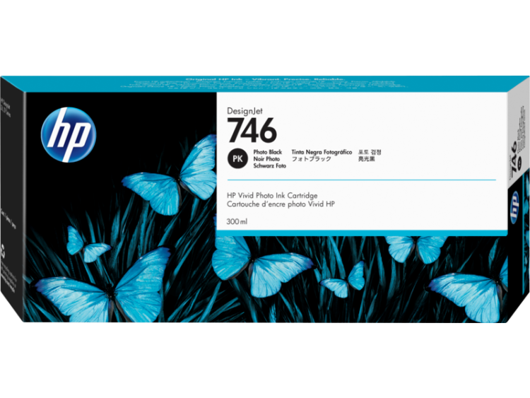 Картридж Cartridge HP 746 для DesignJet Z6/Z9+ series, черный фото (300мл)