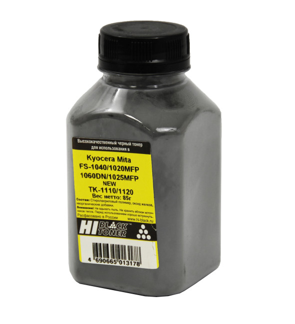 Тонер Hi-Black для Kyocera FS-1040/1020MFP/1060DN/1025MFP (TK-1110/1120), Bk, 85 г, банка