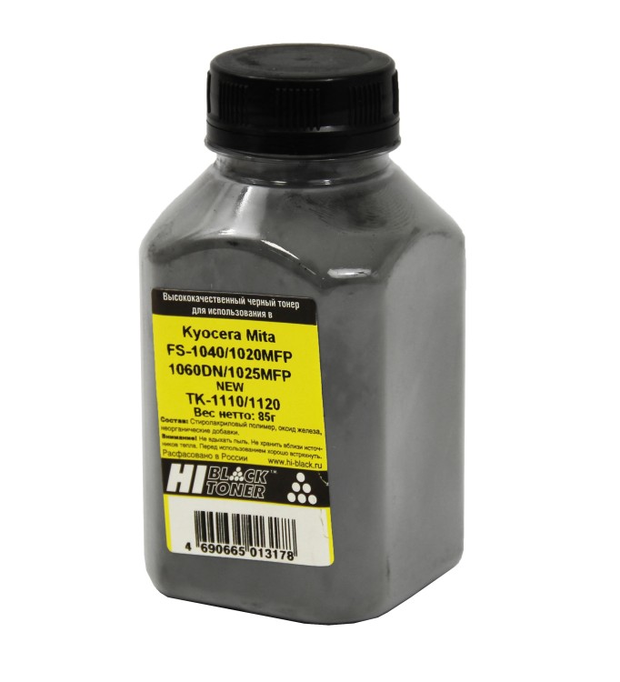 Тонер Hi-Black для Kyocera FS-1040/1020MFP/1060DN/1025MFP (TK-1110/1120), Bk, 85 г, банка