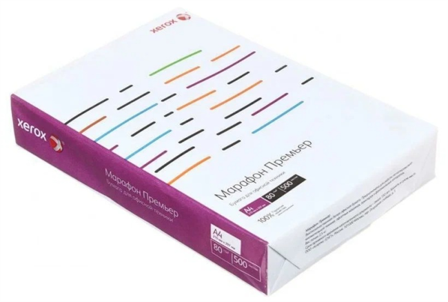 Бумага XEROX Марафон Премьер A4 80 г/м2 500 листов (кратно 5 шт)