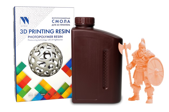 Фотополимерная смола NVPRINT Plant Based Resin Orange для 3D печати 1 кг (бут)