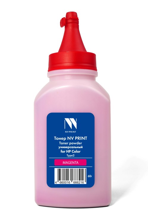 Тонер NVP для HP Color универсальный Type2 (60г) Magenta совместимый Тонер NVP для HP Color универсальный Type2 (60г) Magenta совместимый