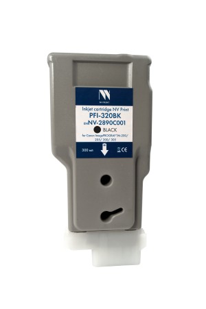 Струйный картридж NV Print PFI-320BK (NV-2890C001) Black для Canon ImagePROGRAF TM-200/205/300/305 (300 мл) совместимый
