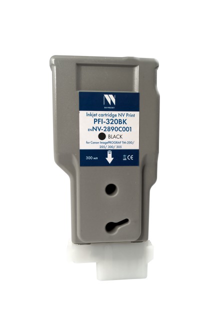 Струйный картридж NV Print PFI-320BK (NV-2890C001) Black для Canon ImagePROGRAF TM-200/205/300/305 (300 мл) совместимый