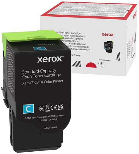 Тонер-картридж Xerox голубой для C310/315 (2K стр.)