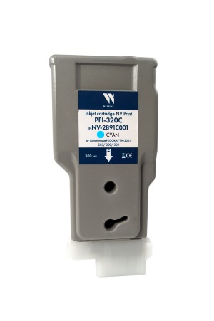 Струйный картридж NV Print PFI-320C (NV-2891C001) Cyan для Canon ImagePROGRAF TM-200/205/300/305 (300 мл) совместимый
