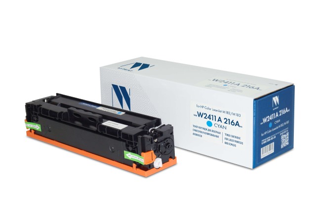 Картридж NVP совместимый NV-W2411A 216A Cyan (БЕЗ ЧИПА) для HP Color LaserJet M182/M183 (850k)