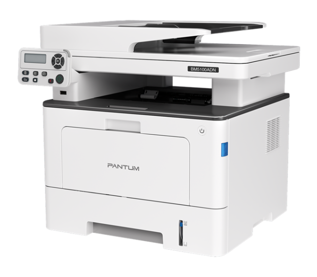 Pantum BM5100ADN, P/C/S, Mono laser, A4, 40 ppm (max 100000 p/mon), 1.2 GHz, 1200x1200 dpi, 512 MB RAM, Duplex, DADF50, paper tray 250 pages, USB, LAN, start. cartridge 3000 pages