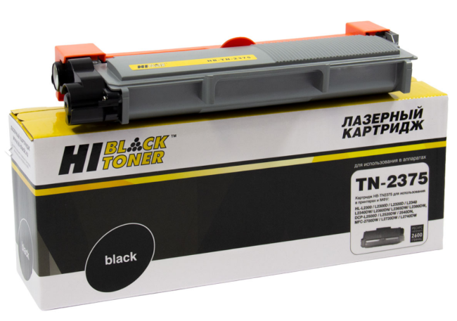 Тонер-картридж Hi-Black (HB-TN-2375/TN-2335) для Brother HL-L2300/2305/2320/2340/2360, 2,6K
Brother HL-L2300/L2300D/L2340/L2340DW/ L2360DN/L2365DW/L2380DW/ DCP-L2500D/L2520DW/L2540DN/ MFC-L2700DW/L2700DNR/L2720DW/L2740DW/ TN-2335
