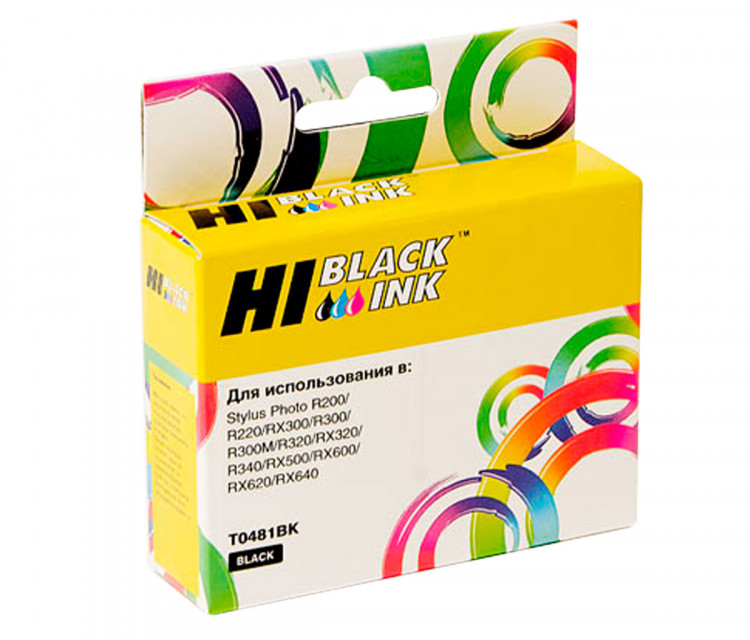Картридж Hi-Black (HB-T0481) для Epson Stylus Photo R200/R300/RX500/RX600, Bk