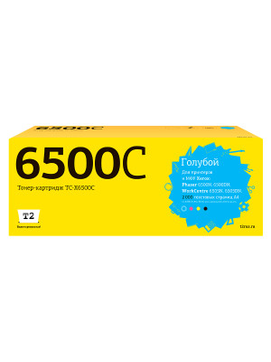 TC-X6500C Тонер-картридж T2 для Xerox Phaser 6500N/6500DN/WorkCentre 6505N/6505DN (2000 стр.) голубой, с чипом 106R01601