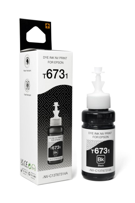 Чернила NVP T6731 (NV-C13T67314A) для аппаратов Epson (70 ml) Black (в коробке) совместимые