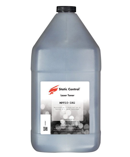 Тонер Static  Control Универсальный для HP LJ Р1606/Р2035, MPT10, Bk, 1 кг, флакон