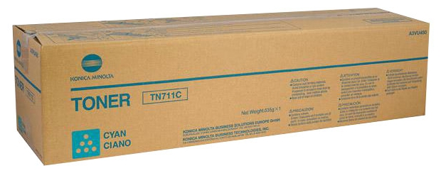 Konica minolta тонер-картридж tn-711c голубой для bizhub c654/754 31 500 стр.
