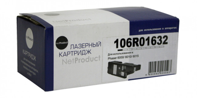 Тонер-картридж NetProduct (N-106R01632) для Xerox Phaser 6000/6010/WC6015, M, 1K Тонер-картридж NetProduct (N-106R01632) для Xerox Phaser 6000/6010/WC6015, M, 1K