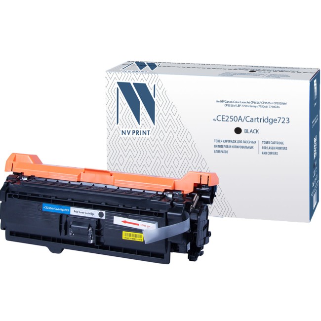 Картридж NVP совместимый NV-CE250A/NV-723 Black универсальные для HP/Canon Color LaserJet CP3525/ CP3525n/ CP3525dn/ CP3525x/ LBP 7750 i-Sensys 7750cd/ 7750Cdn (5000k)