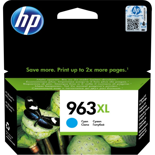 Картридж 963XL для HP OfficeJet Pro 901x/902x/HP, 1,6К (О) голубой 3JA27AE