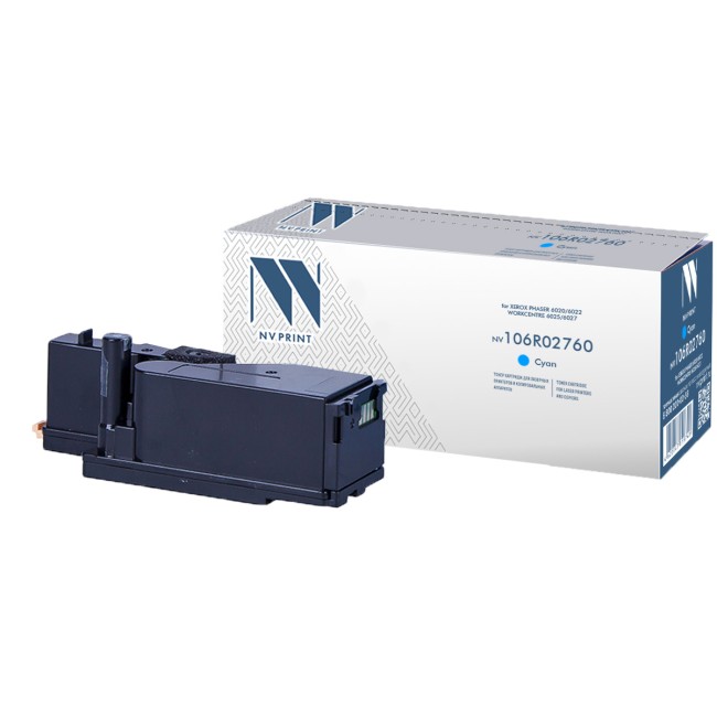 Картридж NVP совместимый NV-106R02760 Cyan для Xerox Phaser 6020/6022/ / WorkCentre 6025/6027 (1000k)