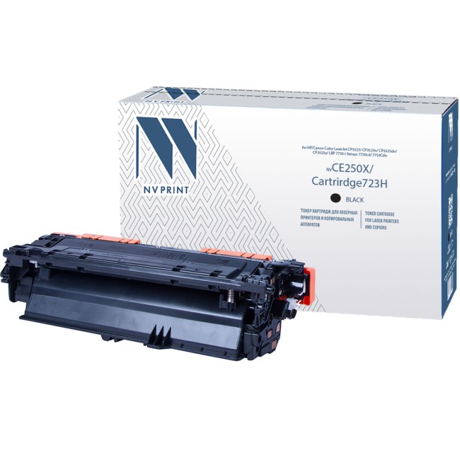 Картридж NVP совместимый NV-CE250X/NV-723H Black универсальные для HP/Canon Color LaserJet CP3525/ CP3525n/ CP3525dn/ CP3525x/ LBP 7750 i-Sensys 7750cd/ 7750Cdn (10500k)