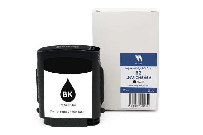 Струйный картридж NV Print 82 (NV-CH565A) Black для HP DesignJet 510/800 (69 мл)