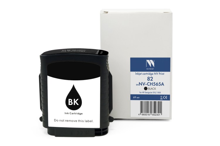 Струйный картридж NV Print 82 (NV-CH565A) Black для HP DesignJet 510/800 (69 мл)