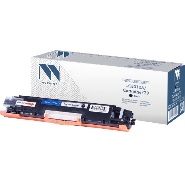 Картридж NVP совместимый NV-CE310A/NV-729 Black для HP Color LaserJet CP1025/ CP1025nw/ M275/ CP1025/ CP1025nw/ 100 M175a/ 100 M175nw/ LBP 7010 i-Sensys/ 7010C i-Sensys/ 7018 i-Sensys/ 7018C i-Sensys (1200k)