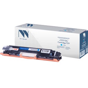 Картридж NVP совместимый NV-CE311A/NV-729 Cyan для HP Color LaserJet CP1025/ CP1025nw/ M275/ CP1025/ CP1025nw/ 100 M175a/ 100 M175nw/ LBP 7010 i-Sensys/ 7010C i-Sensys/ 7018 i-Sensys/ 7018C i-Sensys (1000k)