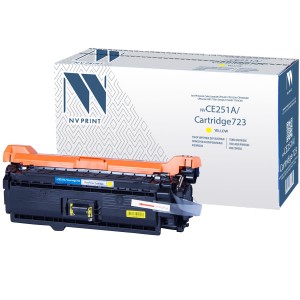 Картридж NVP совместимый NV-CE252A/NV-723 Yellow универсальные для HP/Canon Color LaserJet CP3525/ CP3525n/ CP3525dn/ CP3525x/ LBP 7750 i-Sensys 7750cd/ 7750Cdn (7000k)