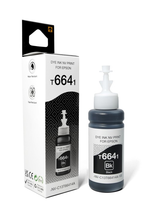 Чернила NVP T6641 (NV-C13T66414A) для аппаратов Epson (70 ml) Black (в коробке) совместимые