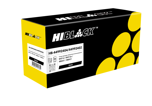 Тонер-картридж Hi-Black (HB-44992404/44992402) для OKI B401/MB441/451, 2,5K