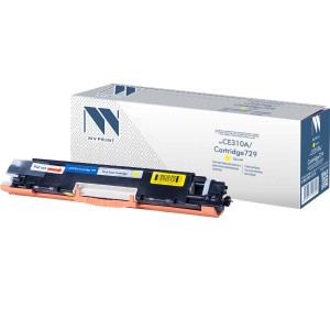 Картридж NVP совместимый NV-CE312A/NV-729 Yellow для HP Color LaserJet CP1025/ CP1025nw/ M275/ CP1025/ CP1025nw/ 100 M175a/ 100 M175nw/ LBP 7010 i-Sensys/ 7010C i-Sensys/ 7018 i-Sensys/ 7018C i-Sensys (1000k)