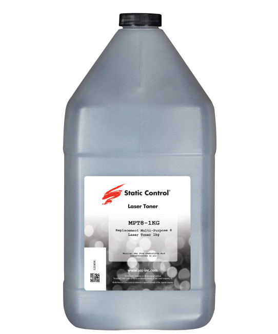 Тонер Static Control для HP LJ PM401/P2055/ P3005/P3015, MPT8, Bk, 1 кг, флакон