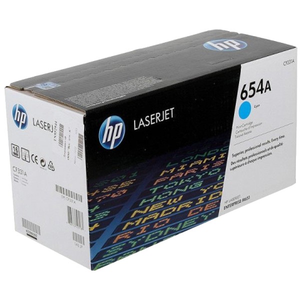 Тонер-картридж HP 654A Cyan LaserJet Toner Cartridge