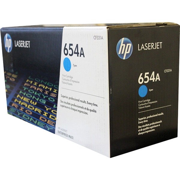 Тонер-картридж HP 654A Cyan LaserJet Toner Cartridge