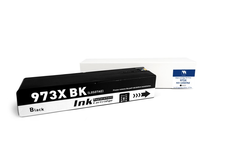 Струйный картридж NV Print 973X (NV-L0S07AE) Black для HP PageWide 352dw/377dw/Pro 452d/477/552/577/Managed P55250dw/ P57750dw (10000 стр) совместимый