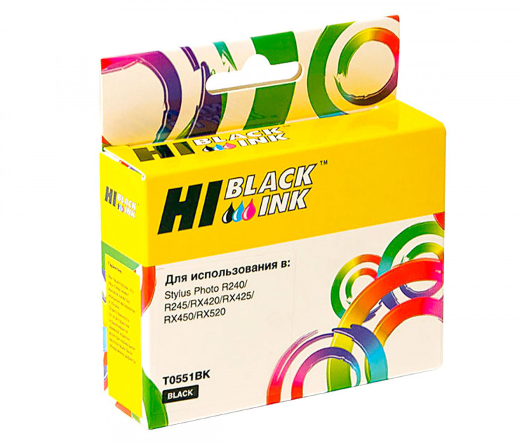 Картридж Hi-Black (HB-T0551) для Epson Stylus Photo R240/RX420/RX520, Bk Картридж Hi-Black (HB-T0551) для Epson Stylus Photo R240/RX420/RX520, Bk