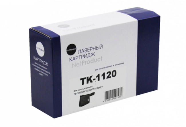 Тонер-картридж NetProduct (N-TK-1120) для Kyocera FS-1060DN/1025MFP/1125MFP, 3K