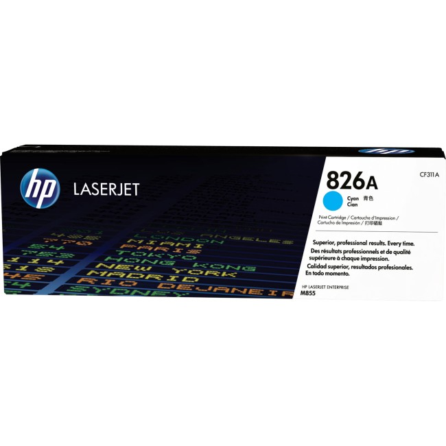 Тонер-картридж HP 826A Cyan LaserJet Toner Cartridge