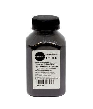 Tонер NetProduct для P2200/P2507/M6500/M6600 PC-211 Bk, 65 г, банка