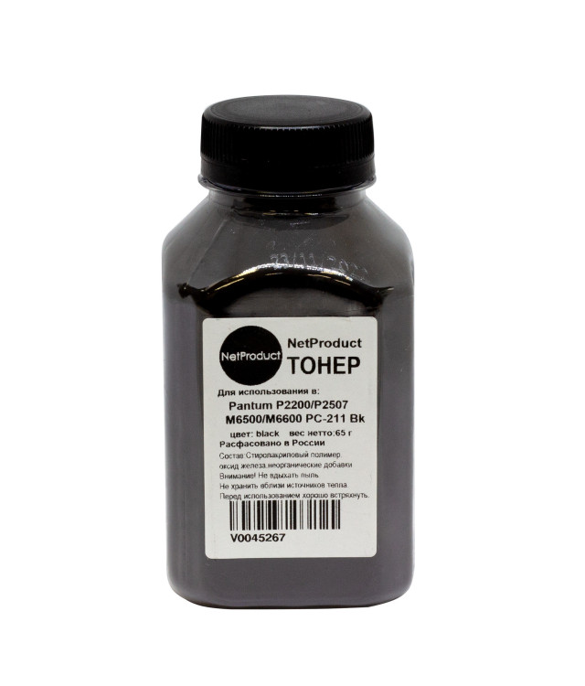 Tонер NetProduct для P2200/P2507/M6500/M6600 PC-211 Bk, 65 г, банка