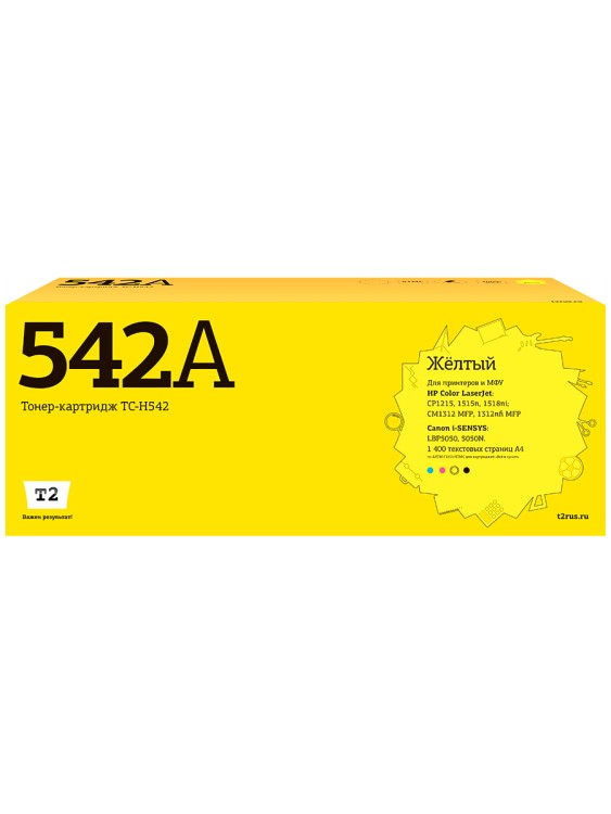 TC-H542 Картридж T2 для HP Color LaserJet CP1215/CP1515n/Canon 716Y (1400 стр.) Желтый, с чипом