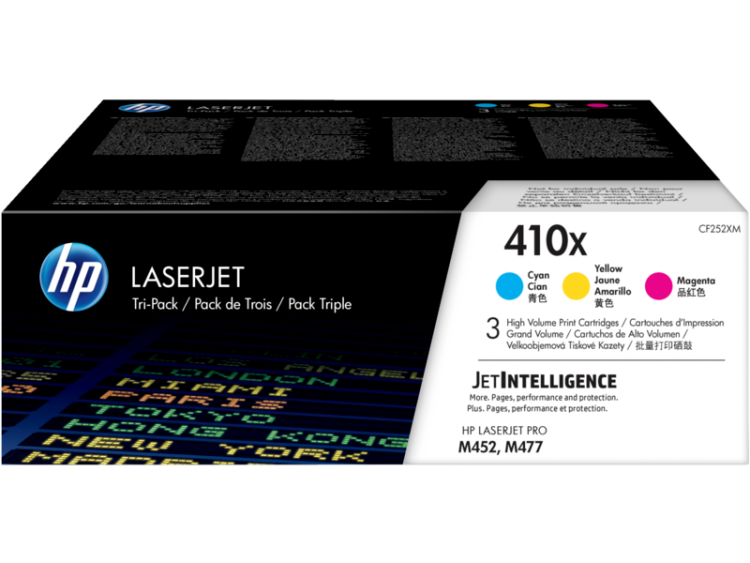 Набор картриджей 410X HP Color LaserJet Pro M377/M452/MFP M477, 5К (О) C/M/Y CF252XM