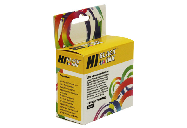 Картридж Hi-Black (HB-CC641HE) для HP DJ F4283/D2563, №121XL, Bk