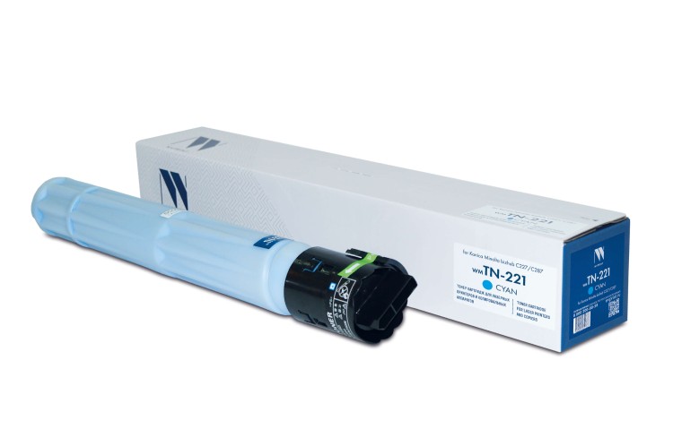 Тонер-картридж NVP совместимый NV-TN-221 Cyan для Konica Minolta bizhub C227/C287 (21000k)